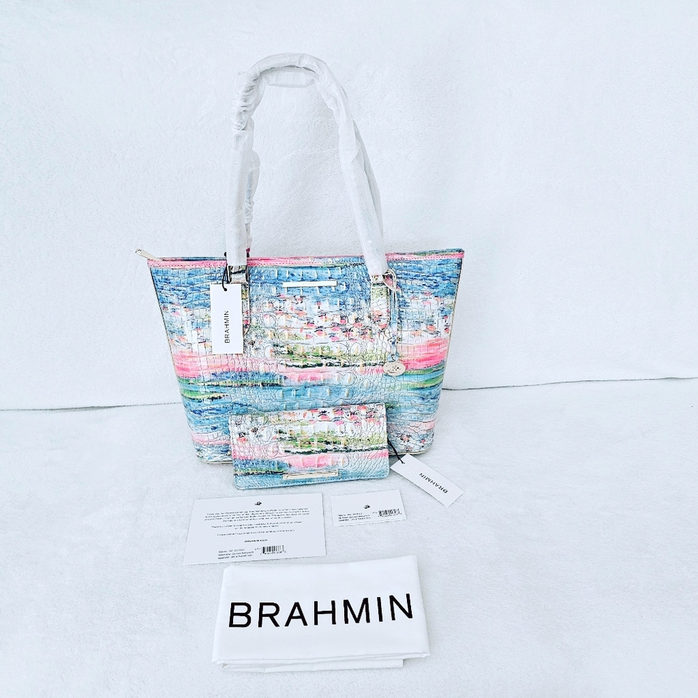 NWT Brahmin STAYCATION Medium Asher w/Ady Wallet